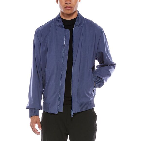 Boss Hugo Boss MensHanry Wool-Blend Jacket Blue